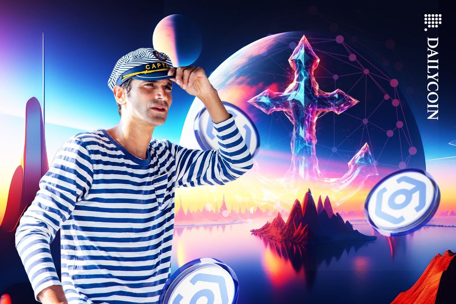 The captain of Ankr space watches the development of its land.