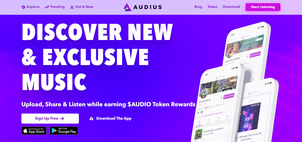 Audius Solana app.