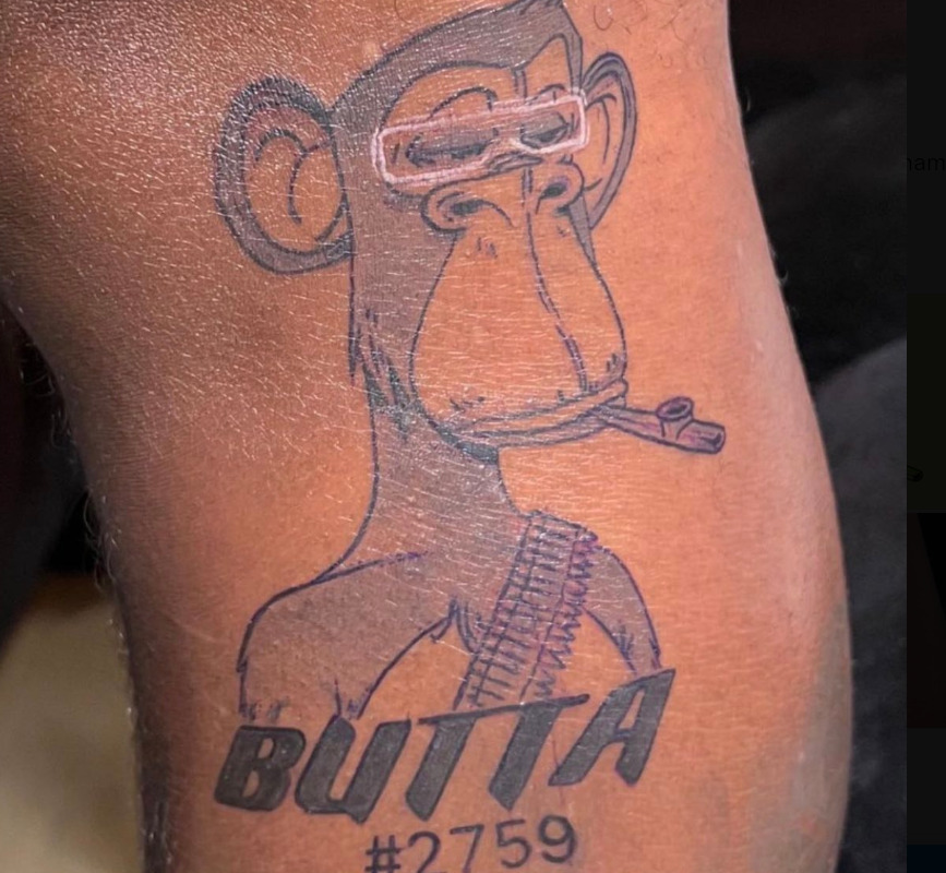 BAYC tattoo.