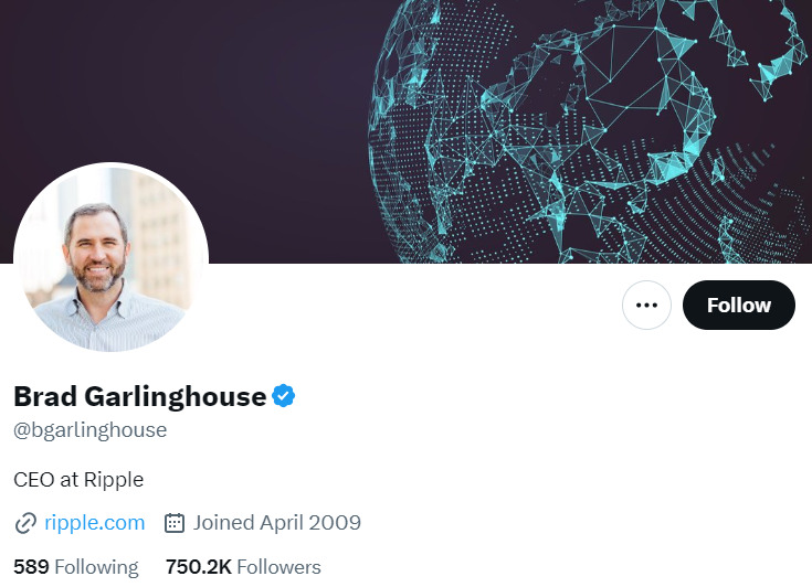 Brad Garlinghouse X profile.