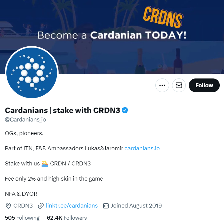 Cardananians X account.