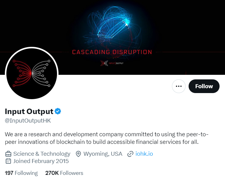 Input Output global account.