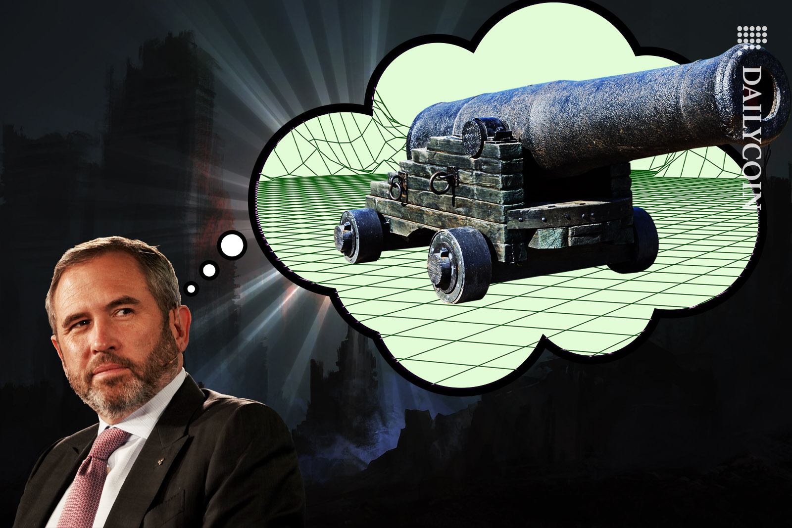 Bred Garlinghouse thinking about a huge cannon.