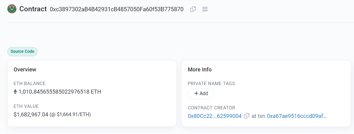 Contract overview and more information.