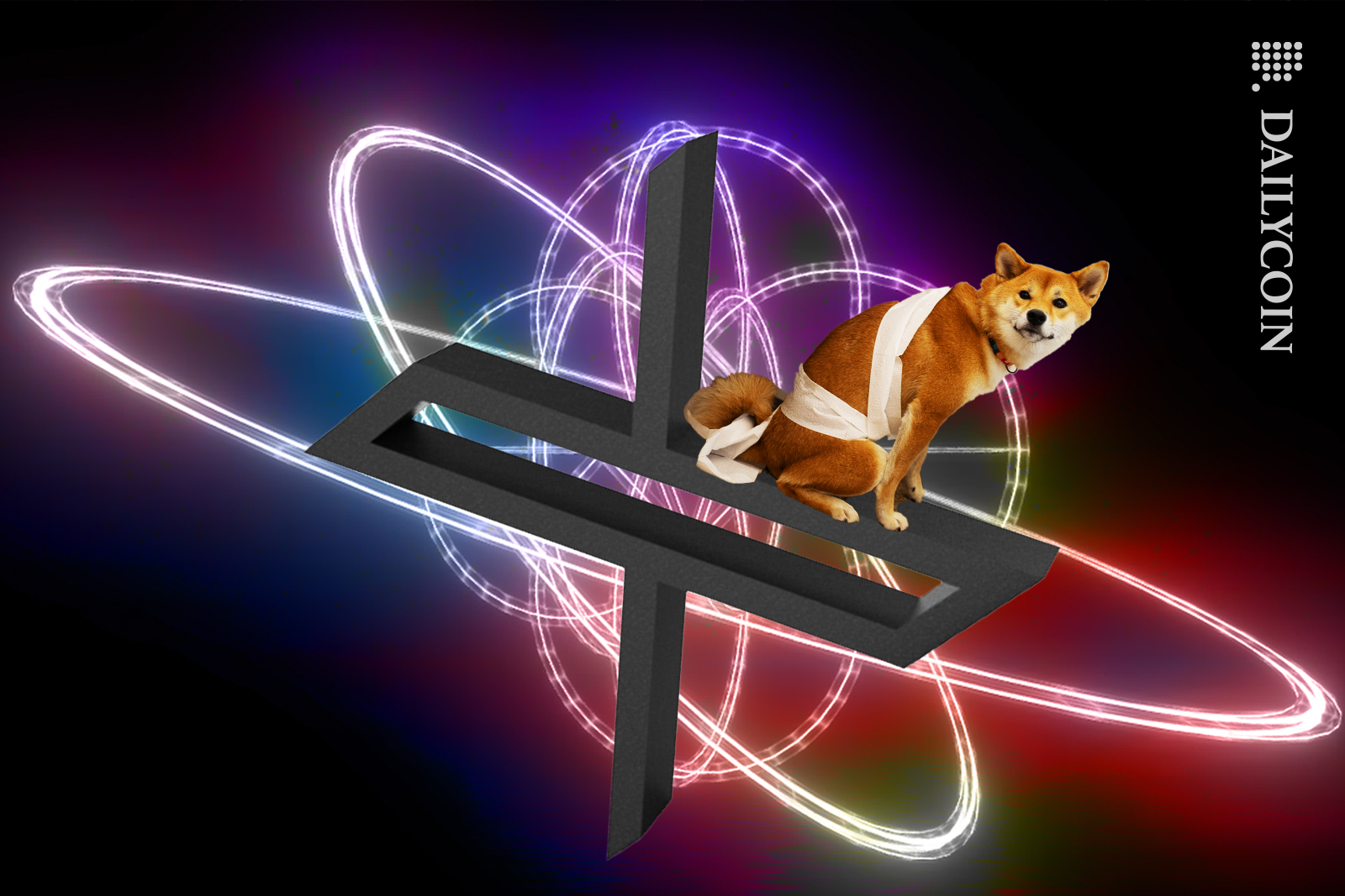 Shiba Inu wiping his bottom on Twitter X.