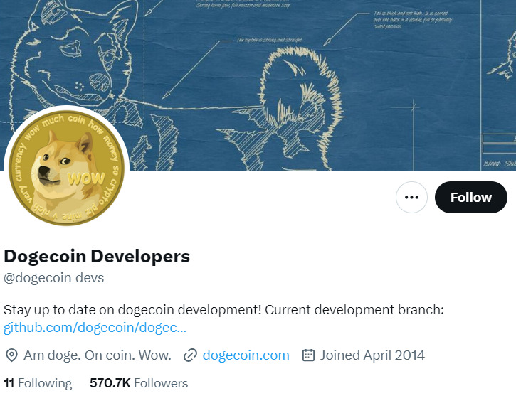 Dogecoin devs X profile.