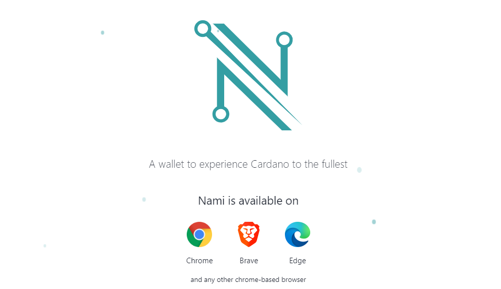 Nami wallet logo and availability.