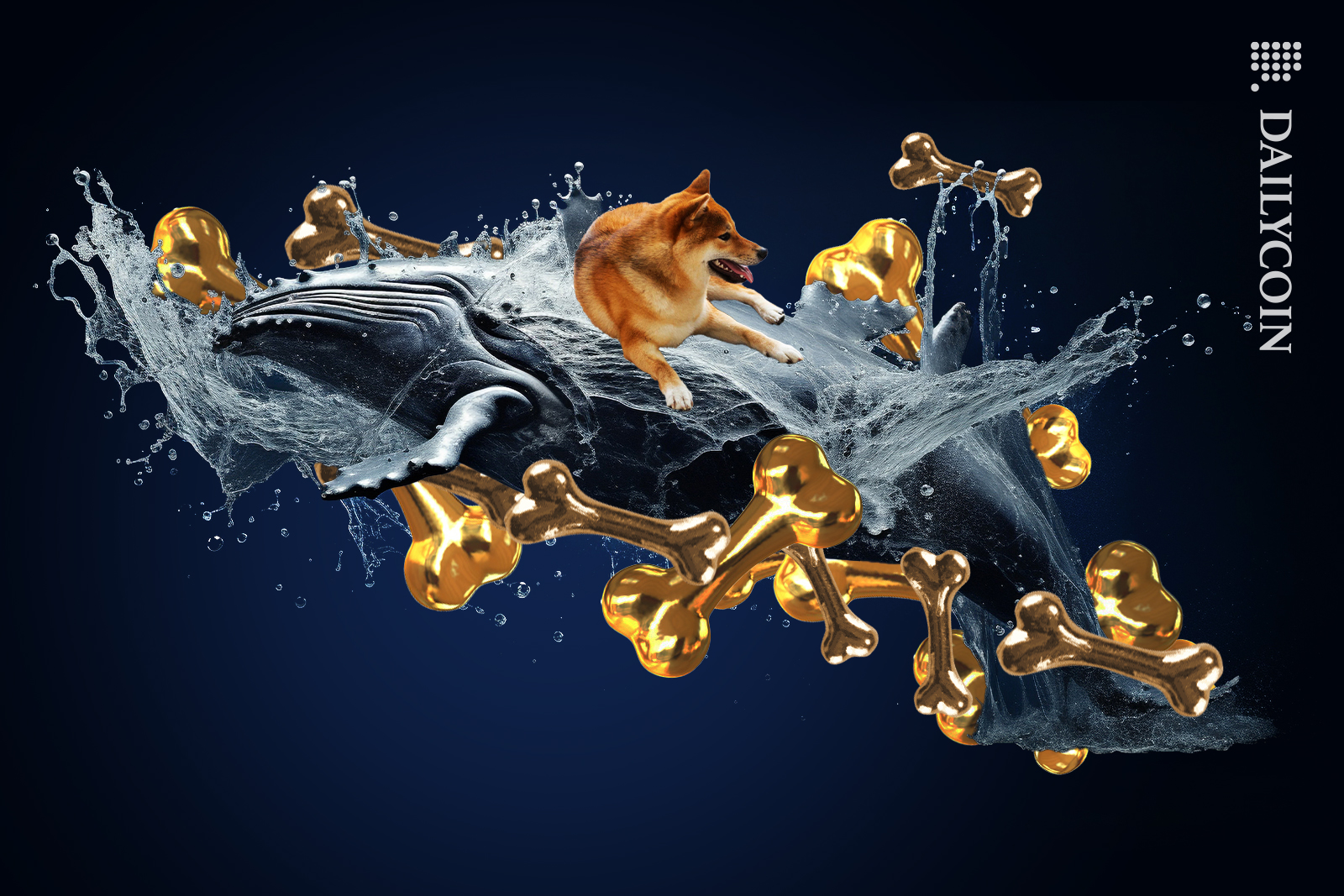 A Whale making a splash with plenty of Shib BONE's.