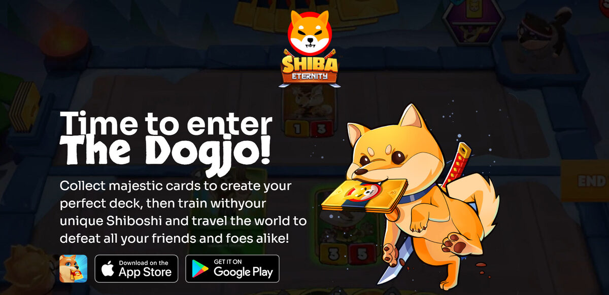 Shiba eternity website advertisement.