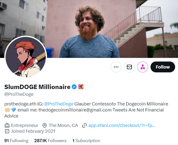 Slumdoge millionaire X profile.