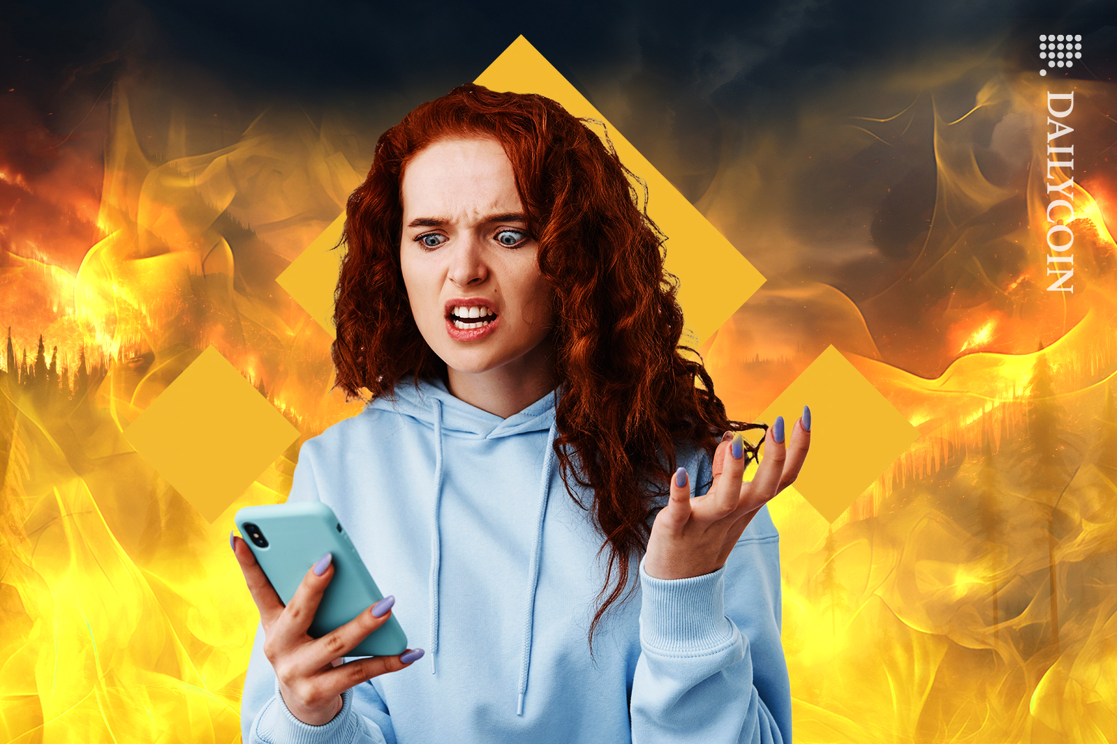 Girl raging with anger at Binance for not listing Pi coin