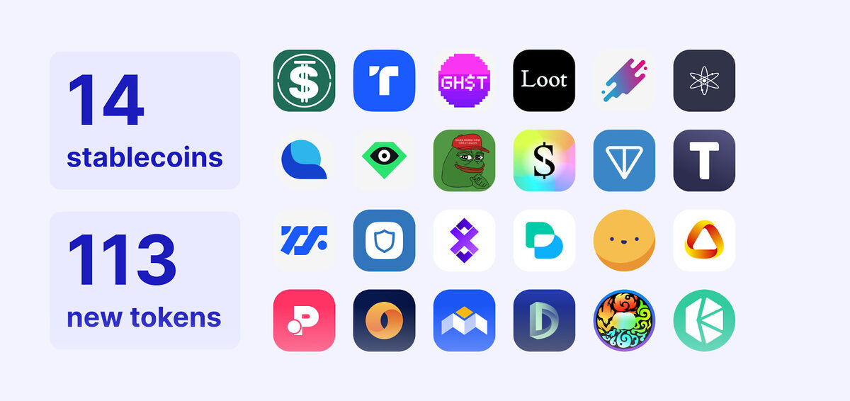 B2BinPay supported crypto tokens.