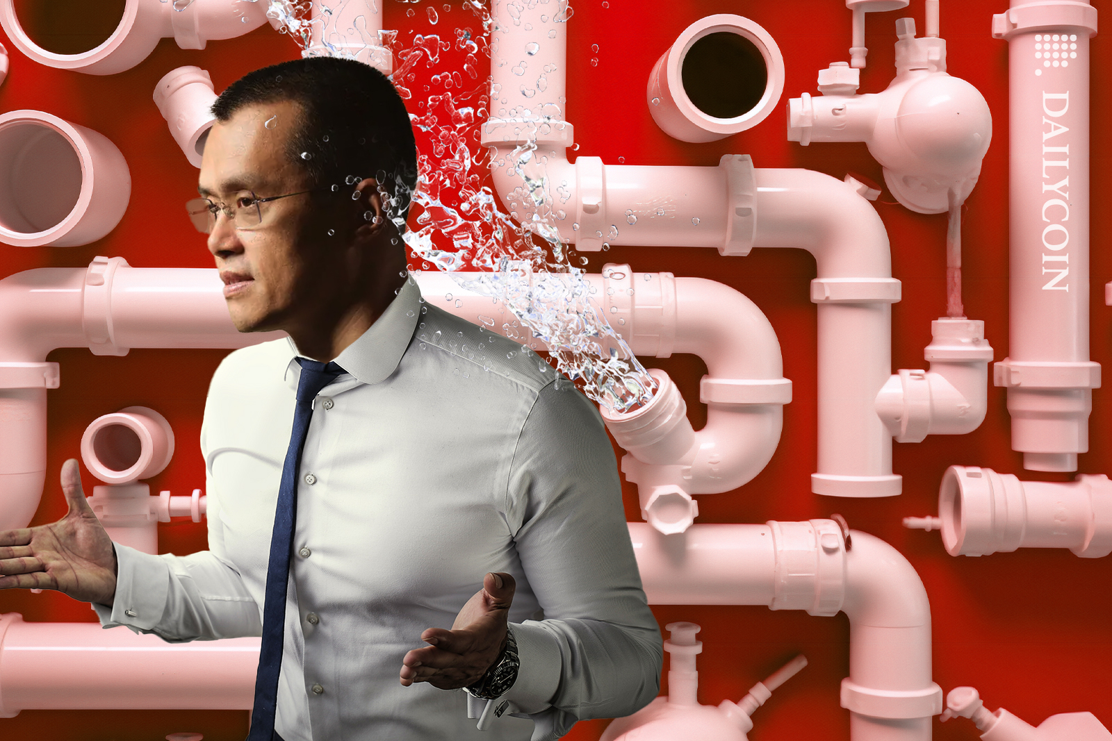 Changpeng Zhao of Binance concerned with the pipe burst leak.