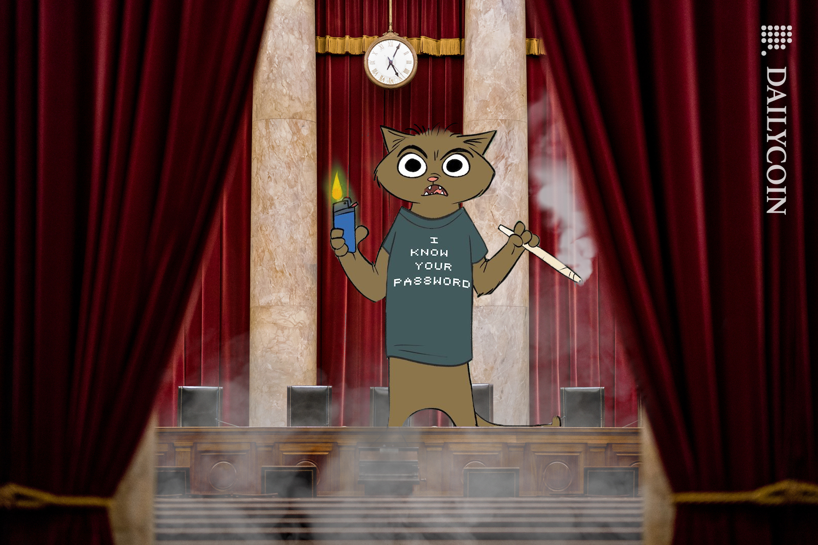 Stoner Cat NFT about to burn the whole courtroom down.