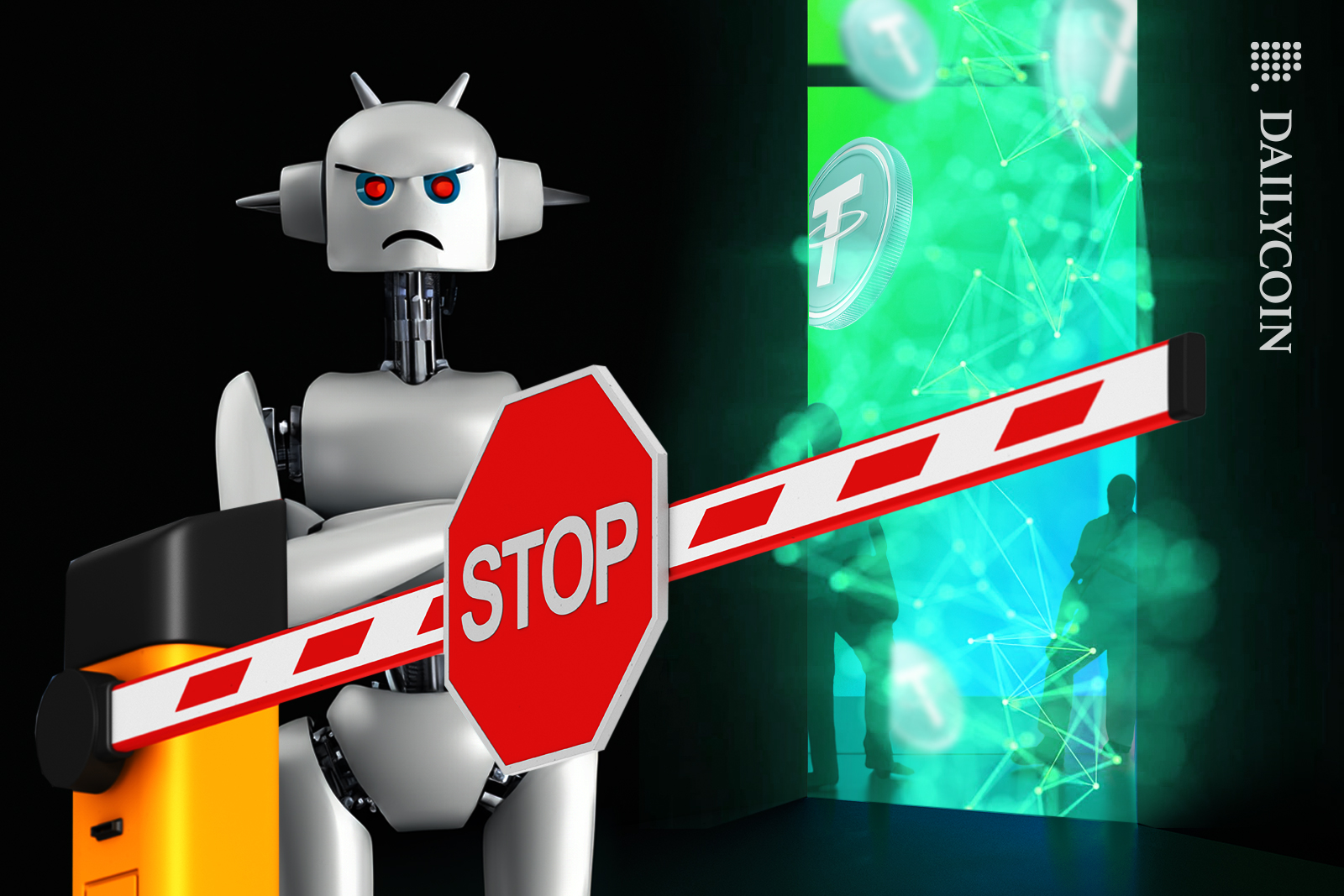 Angry robot not letting you join the Tether club.