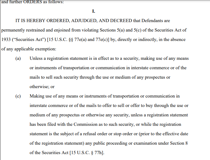 An excerpt of the October 18 court ruling.