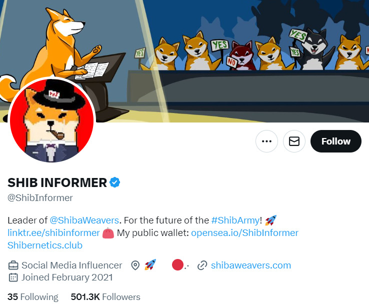 Shib informer X profile.