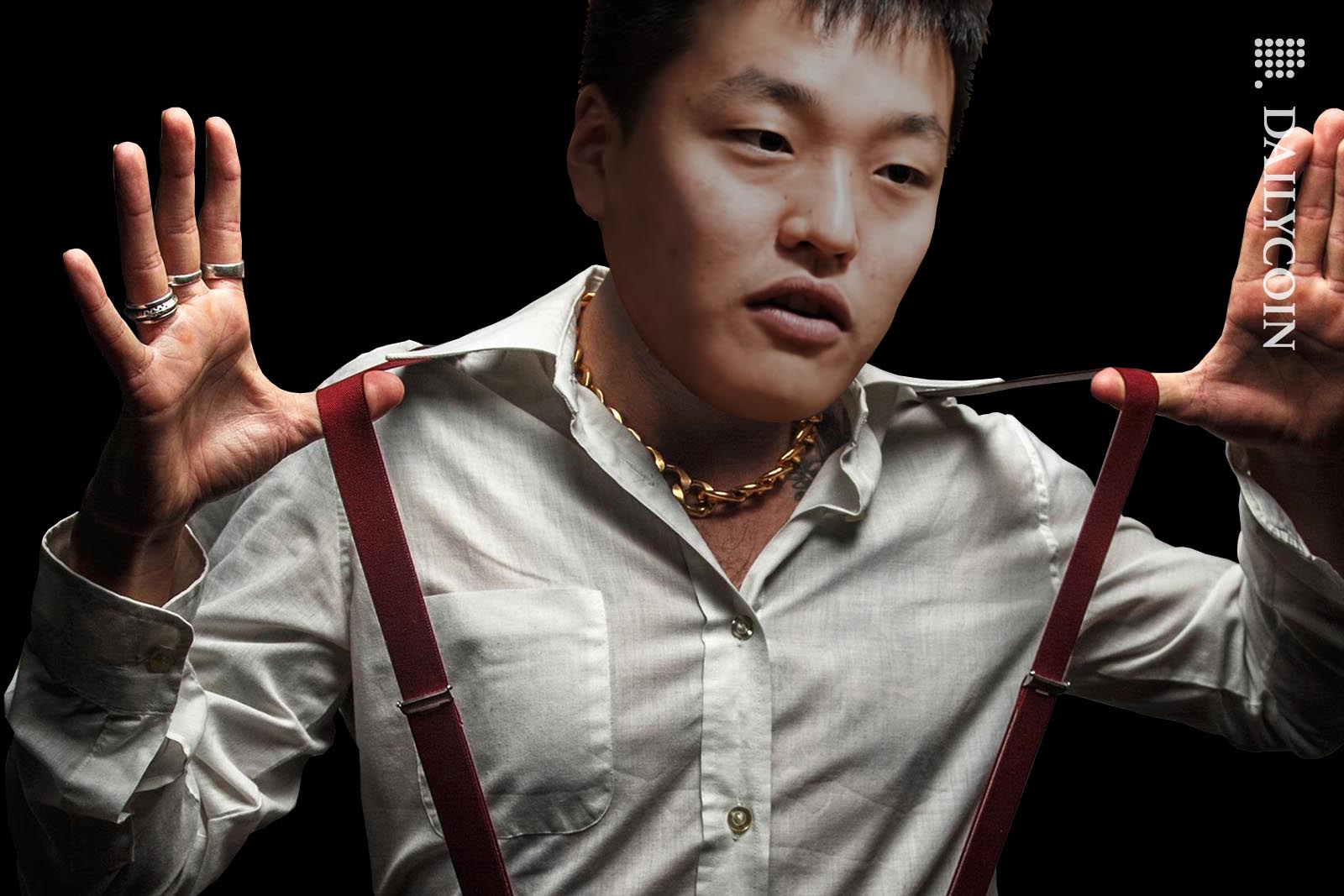 Do Kwon dressed like a petty gangster acting arrogantly.