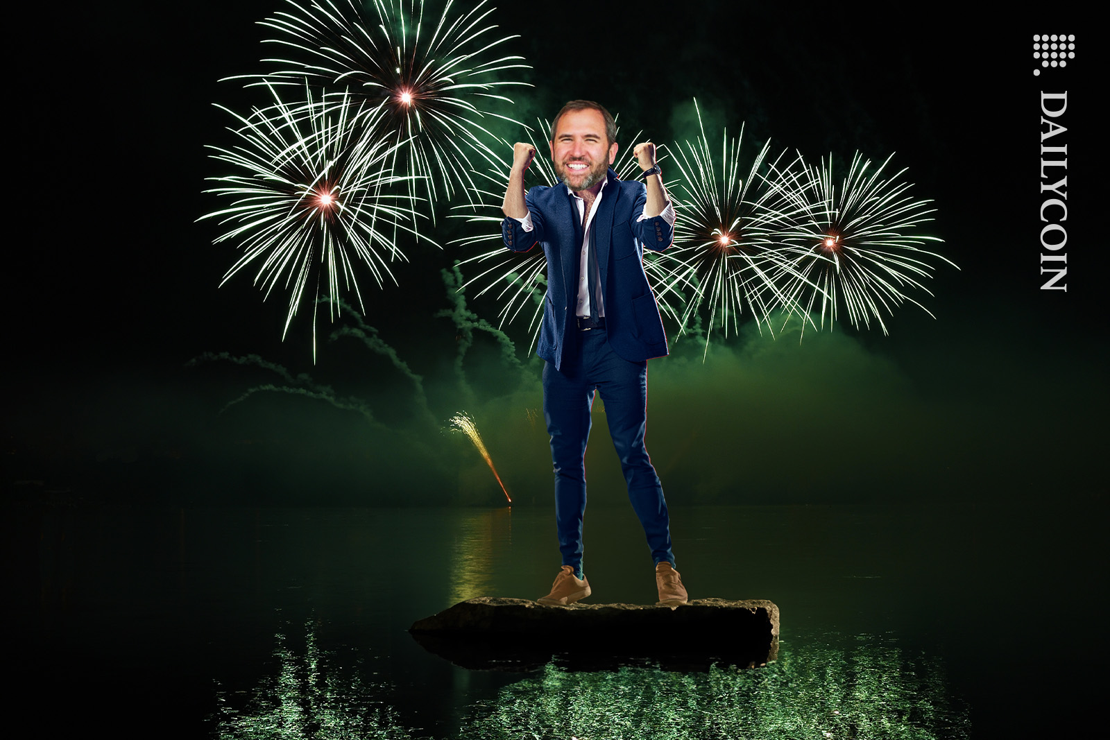 Brad Garlinghouse celebrating a win.