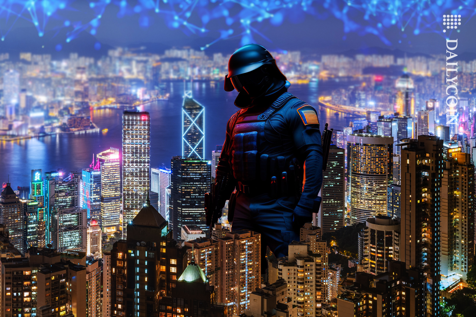 Police officer in Hong Kong.