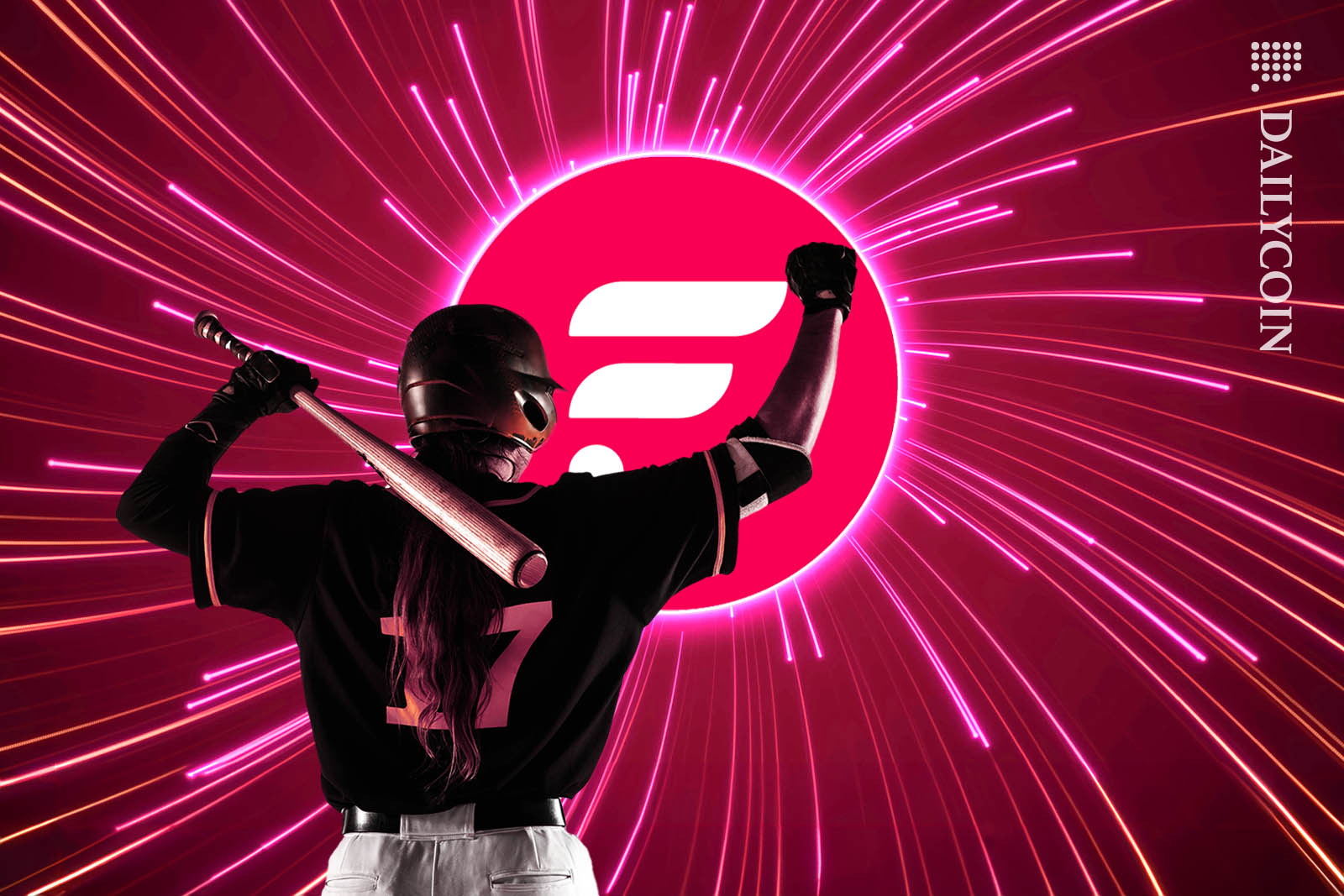 Baseball player ready to play with Flare.network.