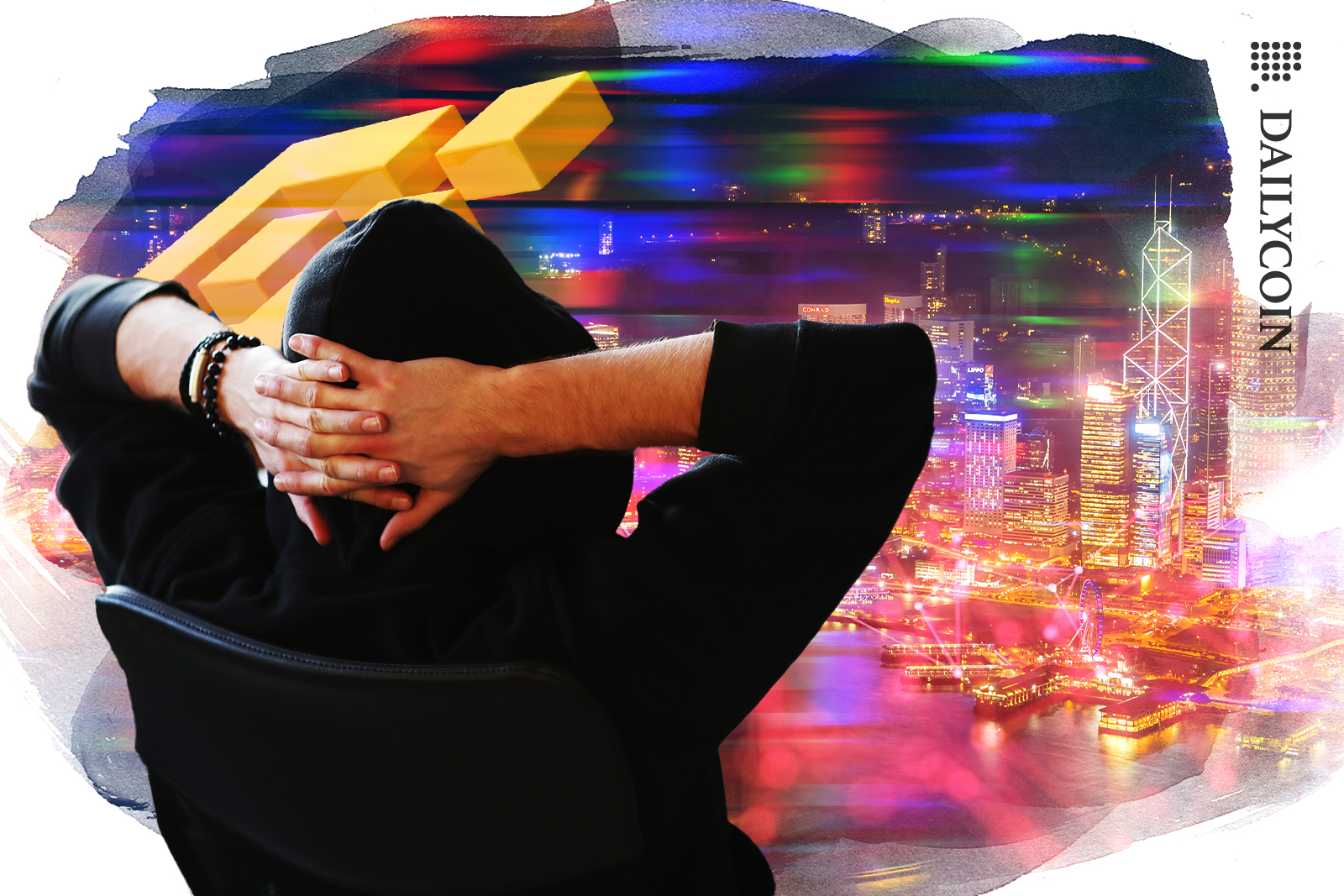 Hacker watching Hong Kong Binance getting hacked.
