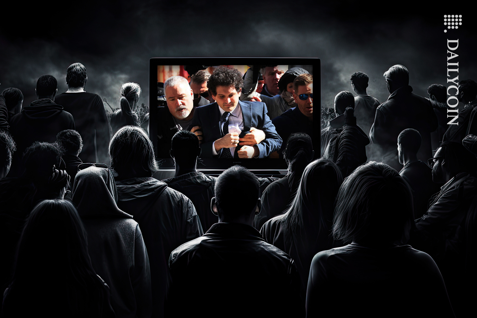 A huge crowd is watching the Sam Bankman Trial.