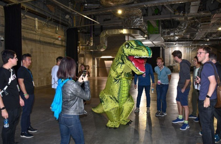 vitalik dinosaur suit