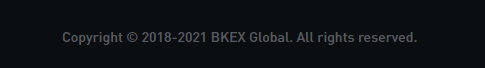 Screenshot from the footnotes of www.bkex.com on November, 2021.