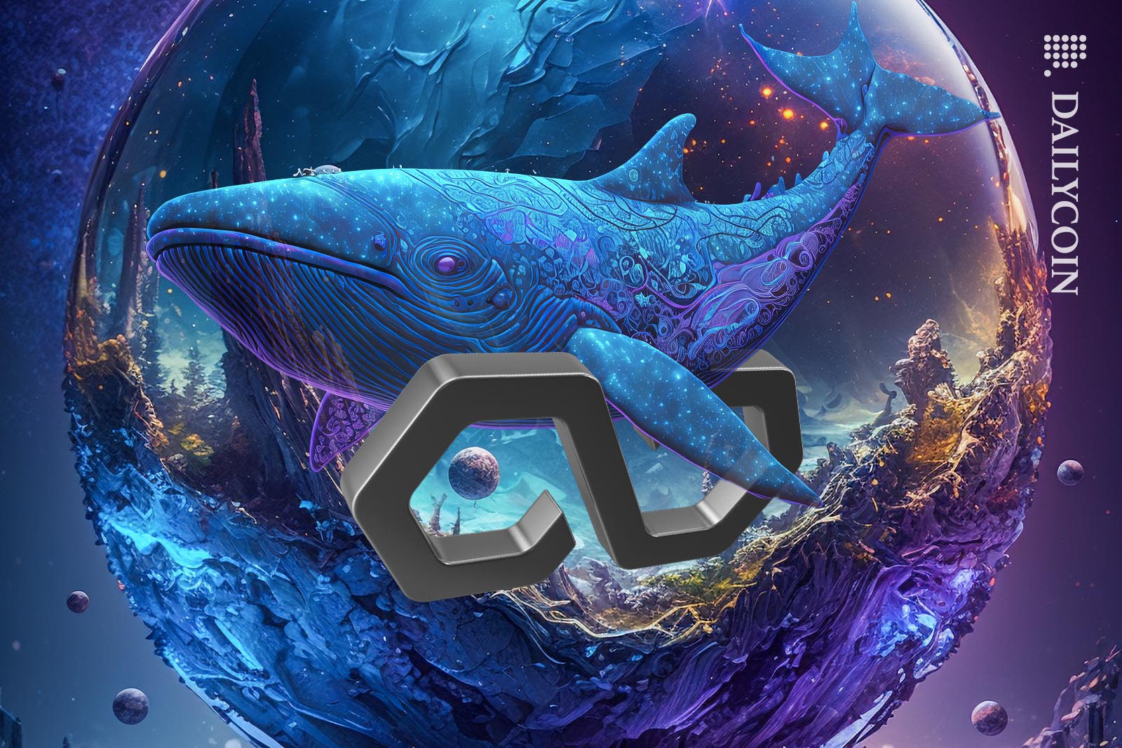 Polygon whale stuck in a bubble.