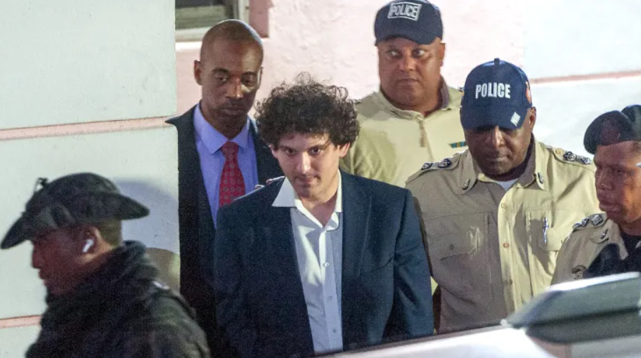 Sam Bankman-Fried getting arrested.