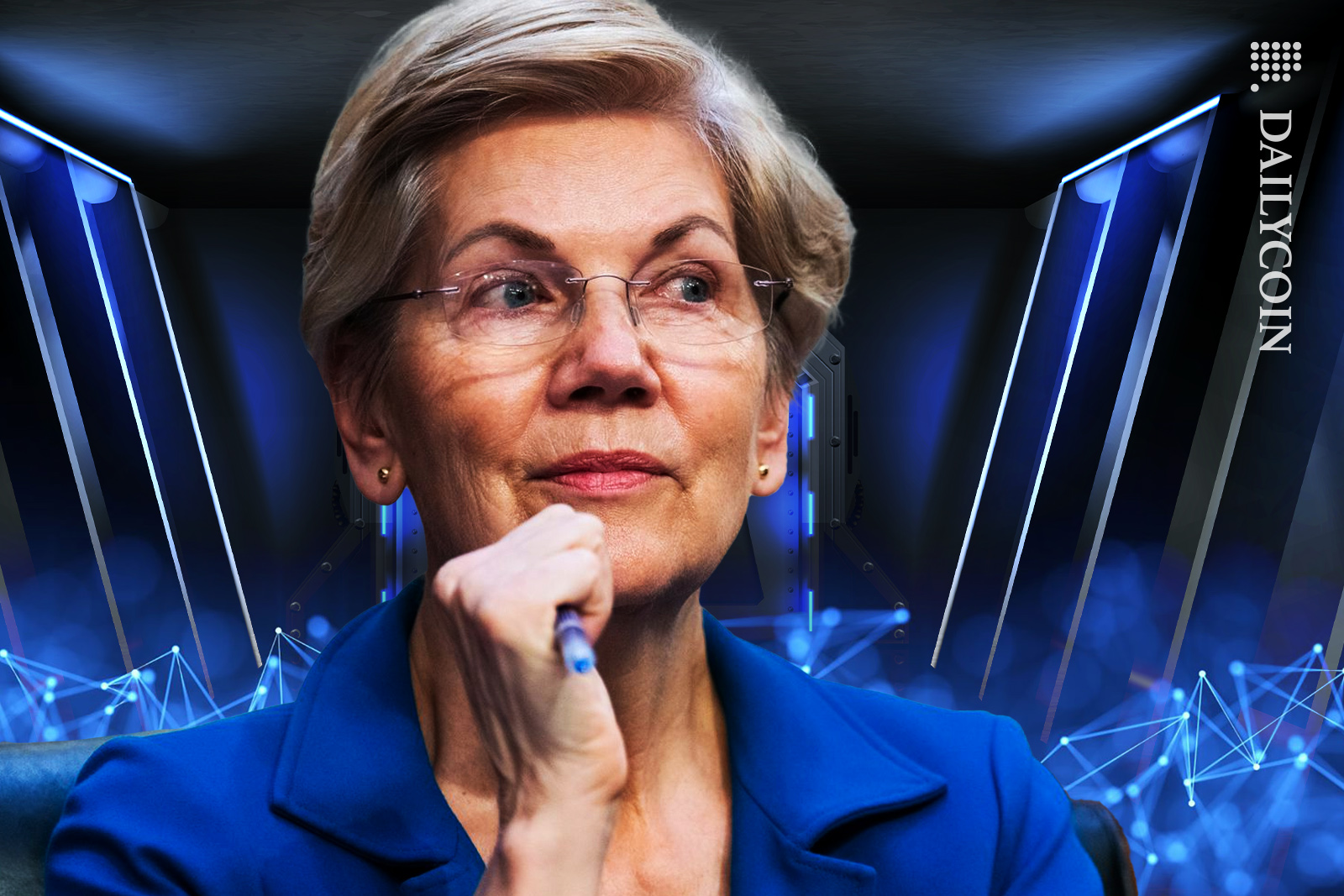 Sen. Warren concerned about blockchain.