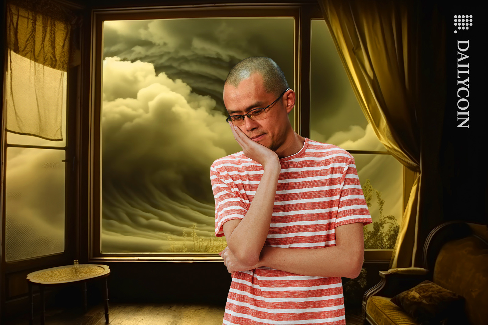 Binance CZ in the middle of a storm.