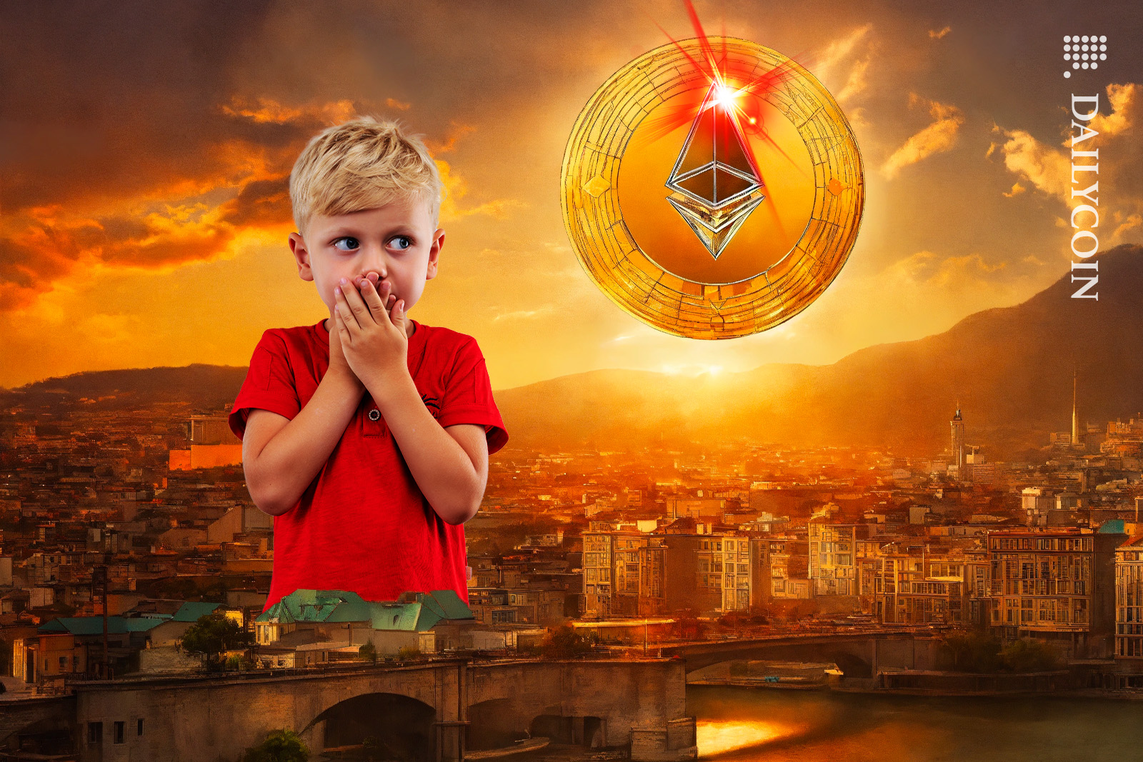 Little boy worried about Ethereum.
