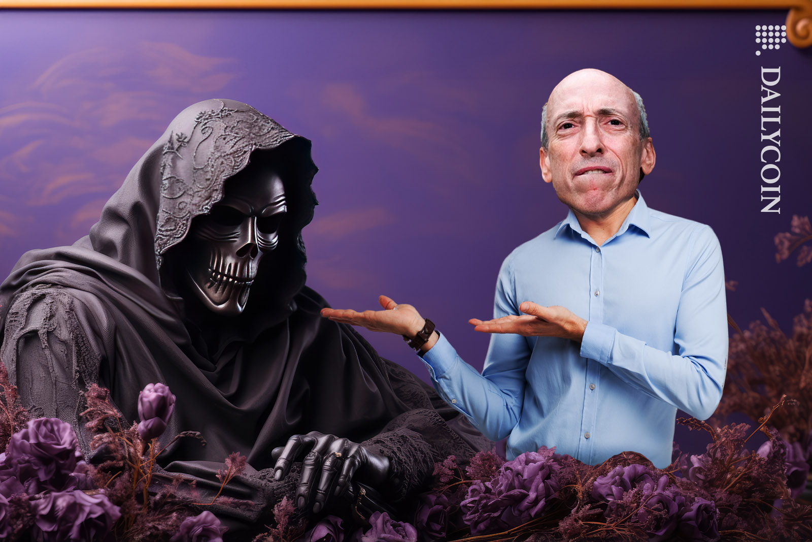Grim reaper coming to visit Gary Gensler.