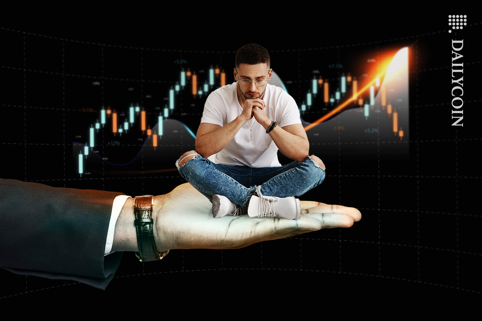Man cofused by the whole crypto chart.