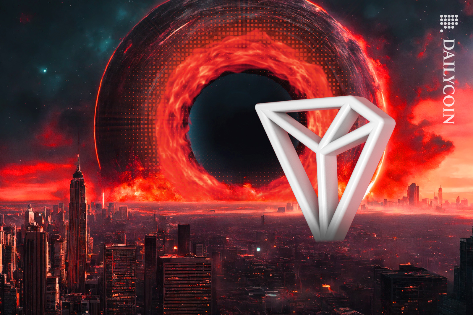 Black hole burning in TRON city.