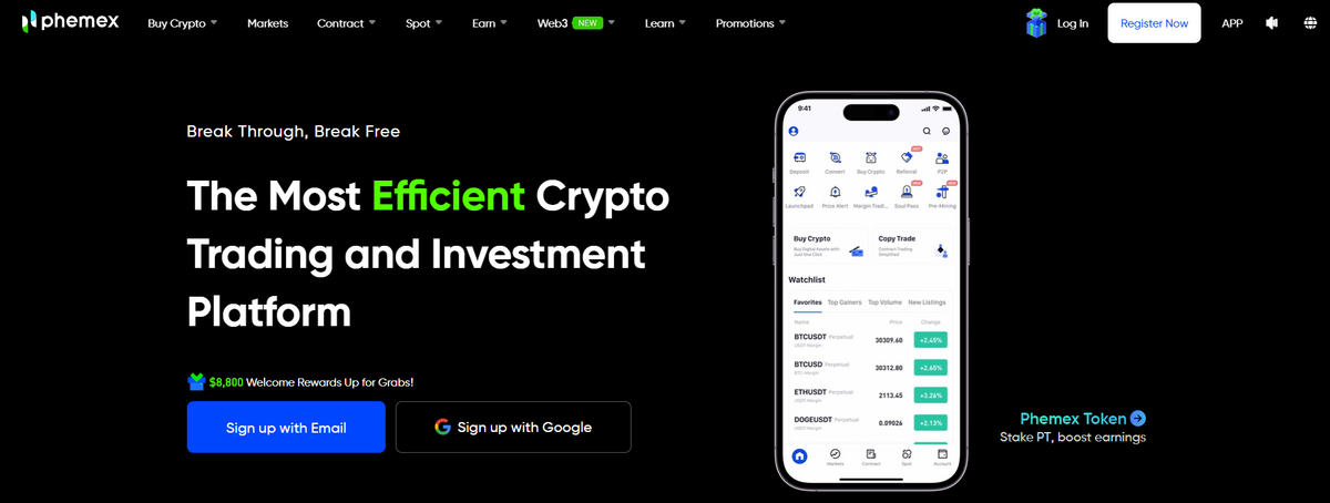 phemex crypto exchange