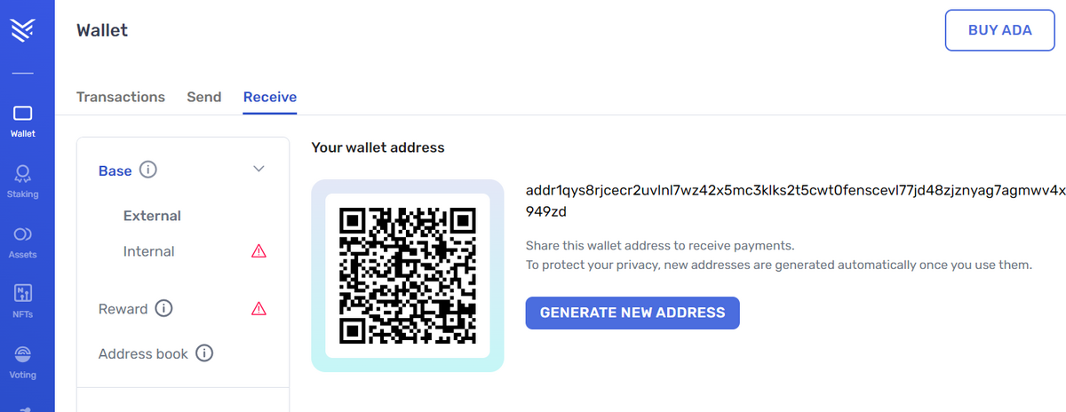 Cardano staking on Yoroi.