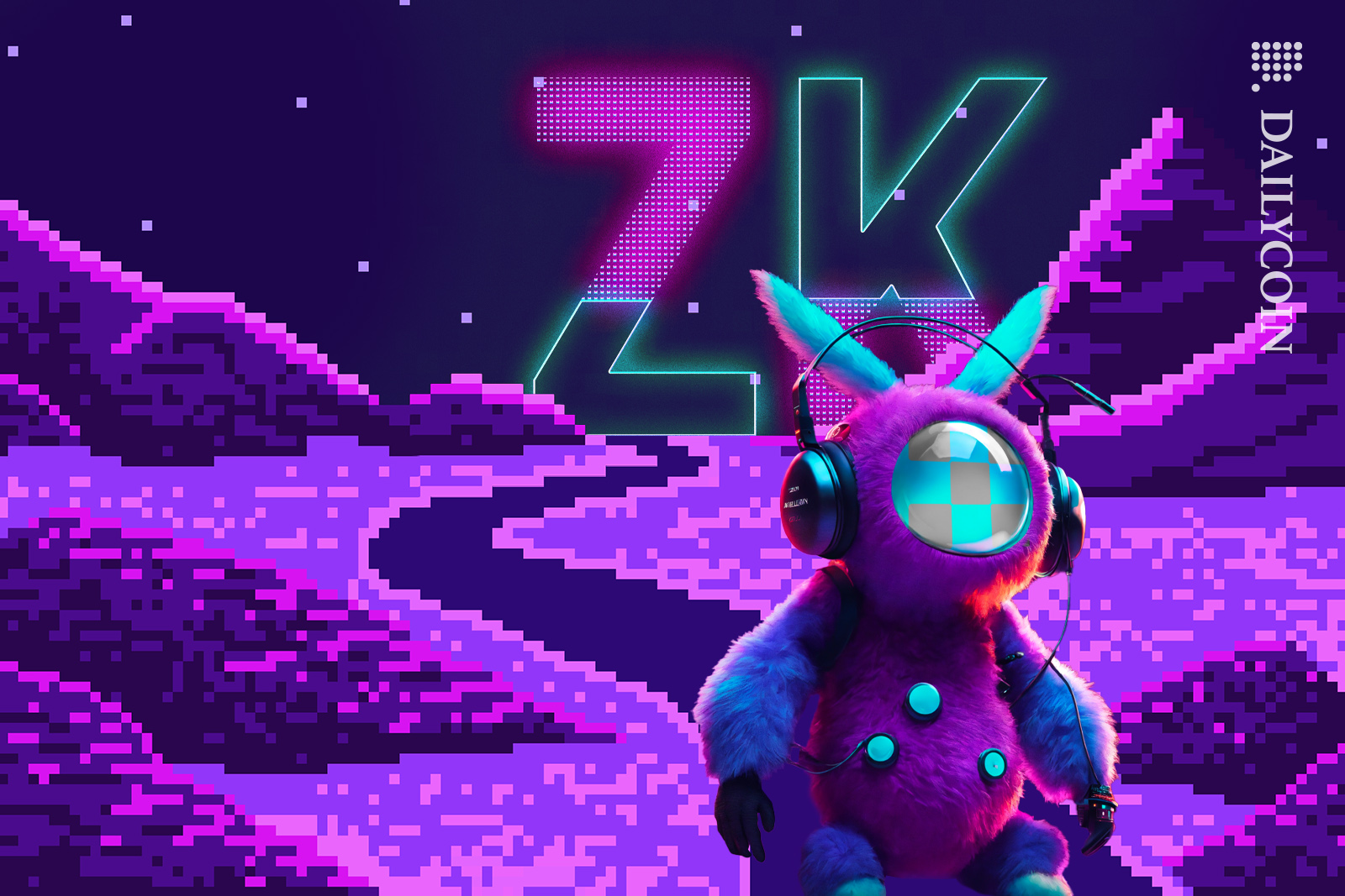 OKX character walking the roads of ZK.