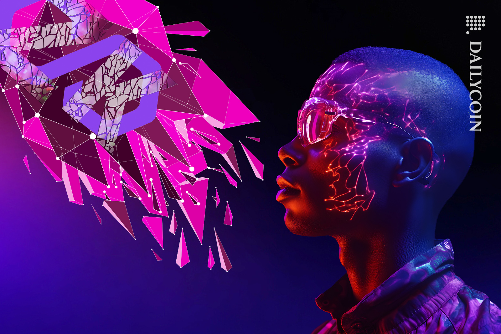 Guy watching Polygon Matic ZK transforming.