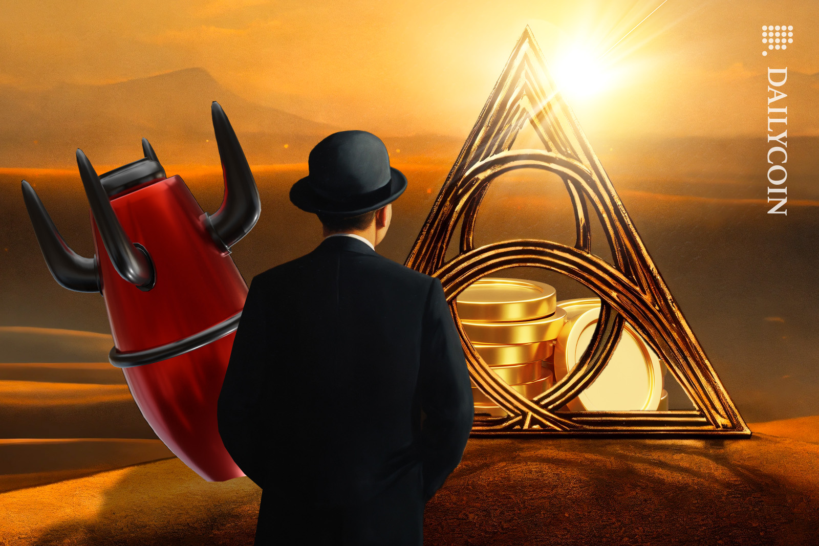 Detective finds a crashed rocked next to a ponzi triangle.