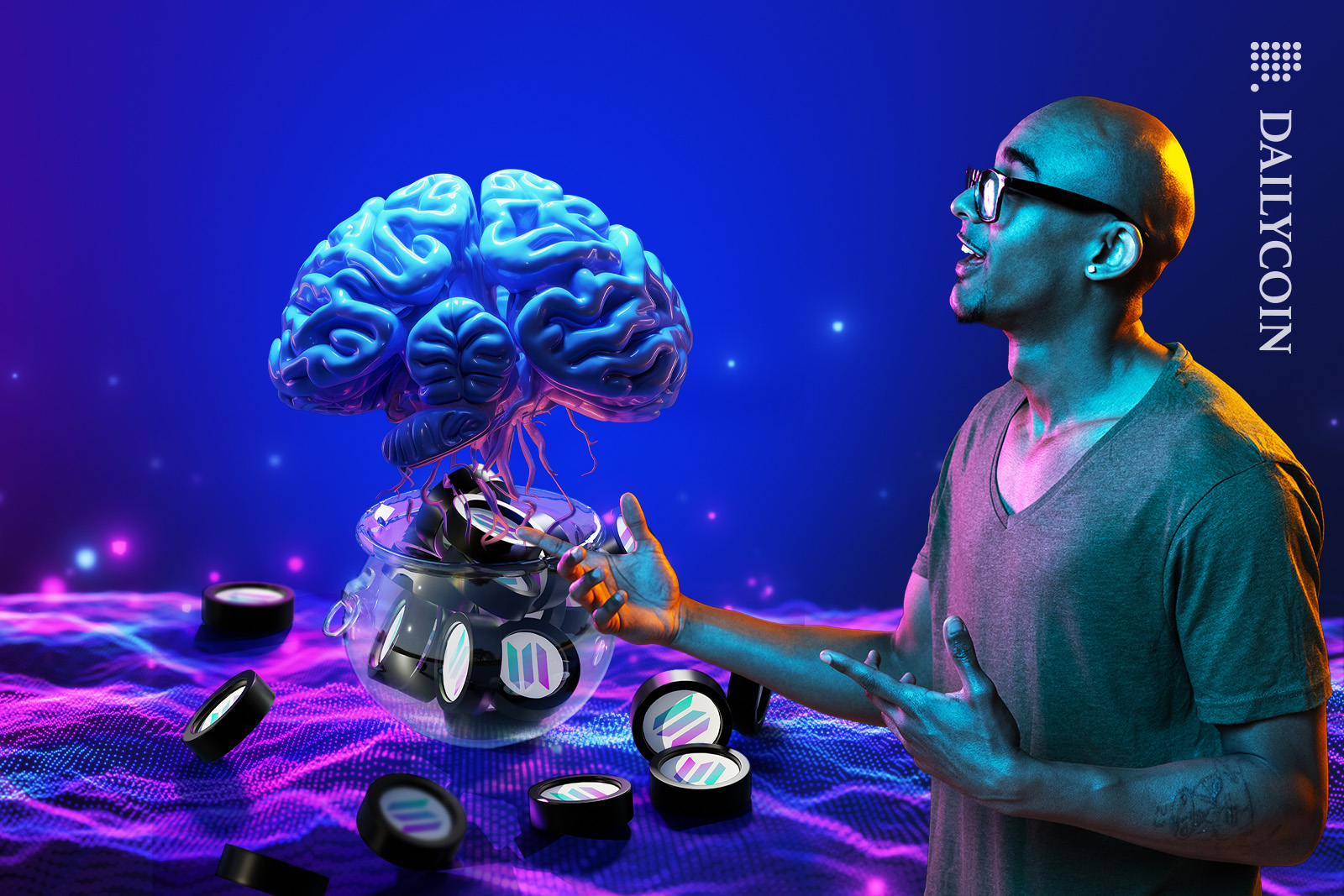 Man explains the brain function behind Solana coins.