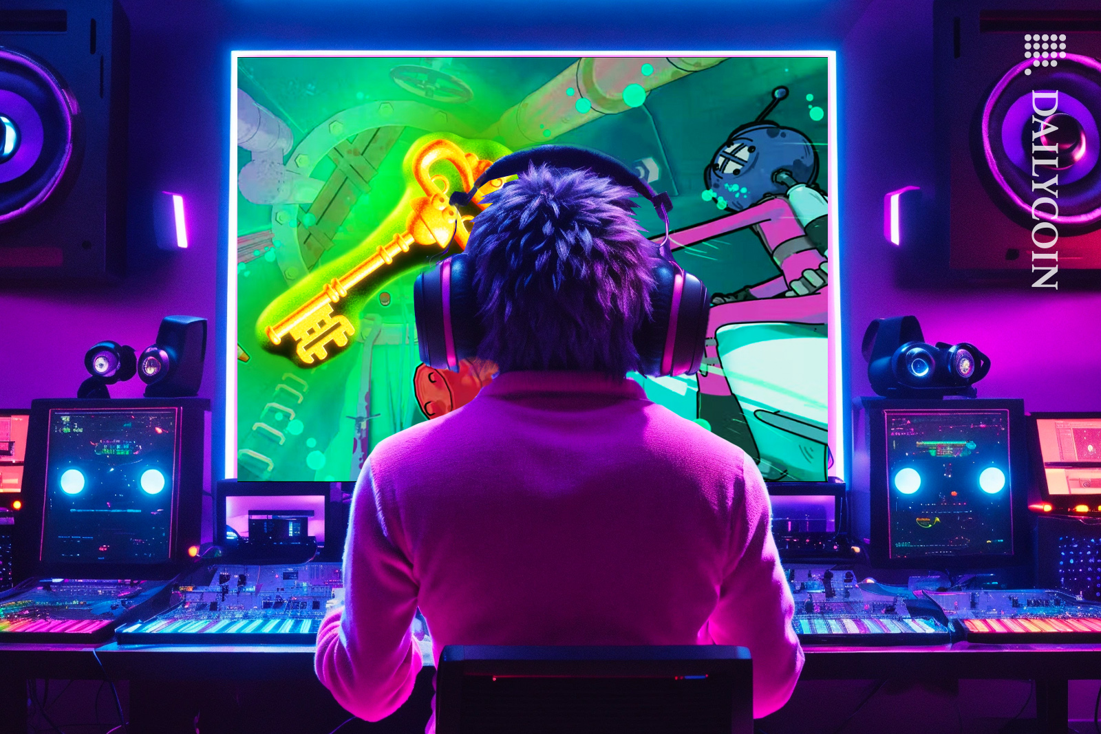 Guy playing Yuga Labs Dookey Dash.