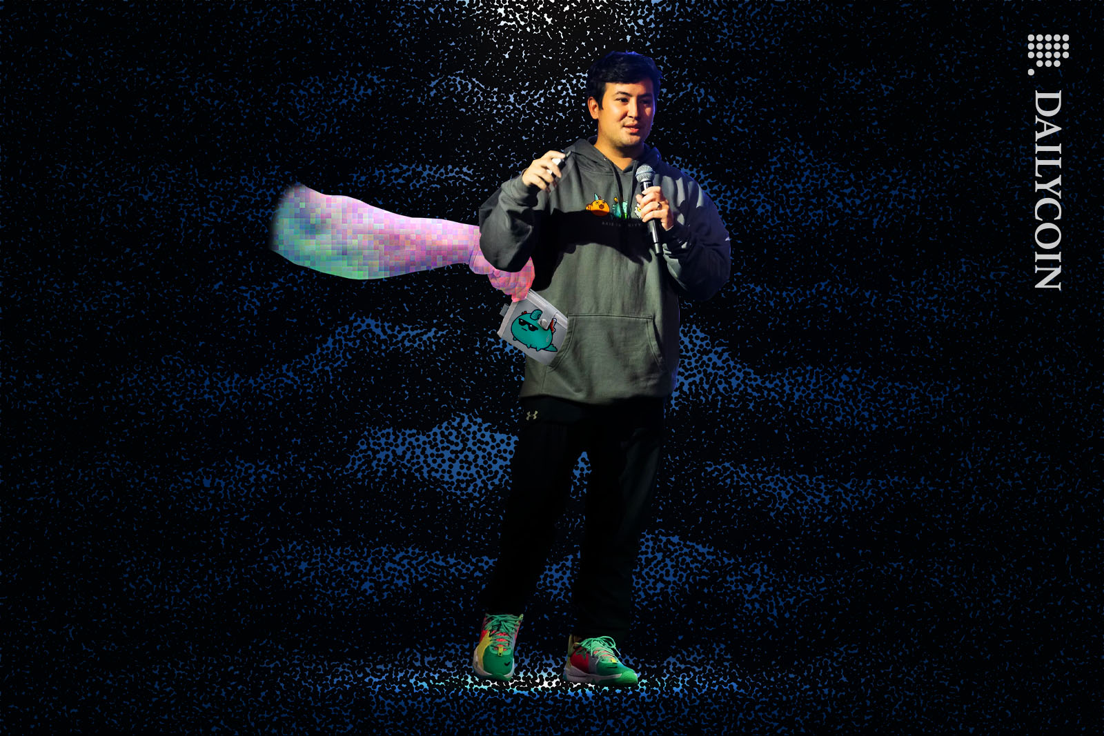 A digital pickpoket stealing the wallet of Axie Infinity Co-founder Jeff Zirlin.
