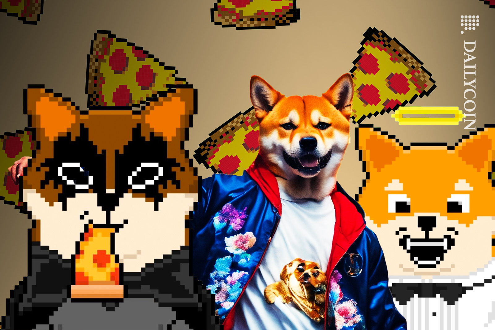 Shiba inu celebrating with SHIboshi NFT's