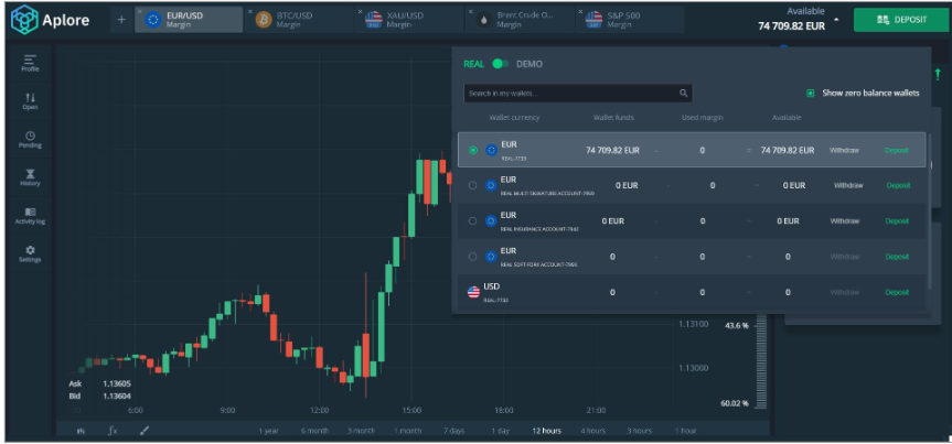 A screenshot from Marius's account interface on Aplore.
