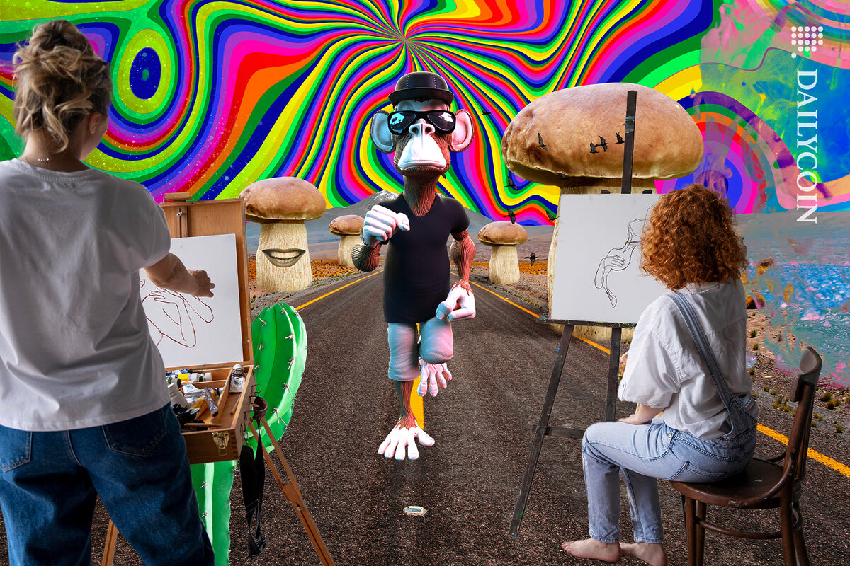 Artist getting creative with Yuga labs and Bored Ape.
