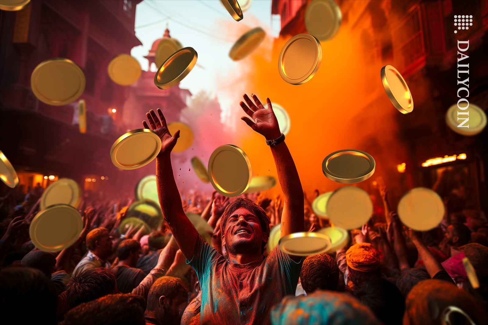 People celebrating crypto.