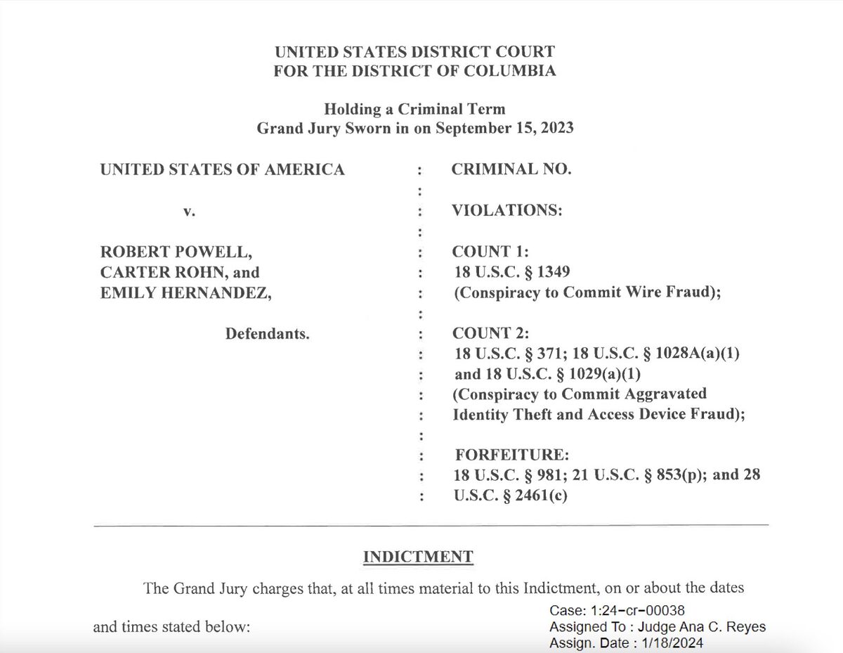 United States district court for the district of Columbia document.